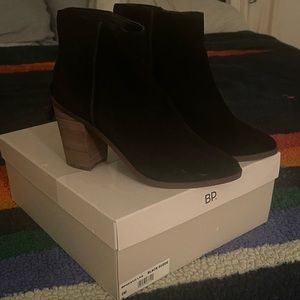 Black suede BP booties.  Barely worn